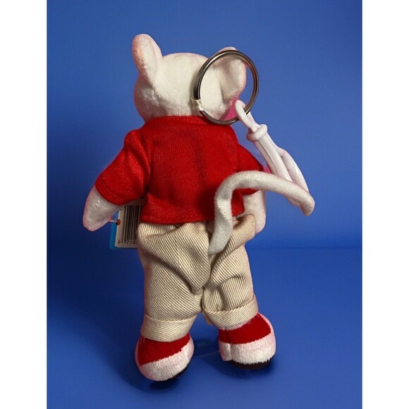 Rare Vintage Stuart Little Mouse Zipper Pull Plush Works Talks NWT Child Toy - Picture 2 of 10